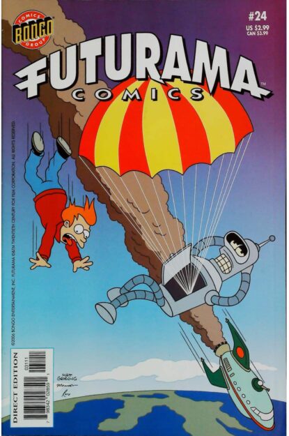 Couverture de FUTURAMA COMICS (2000) #24 - par Bill Morrison - lecubeacomics.com