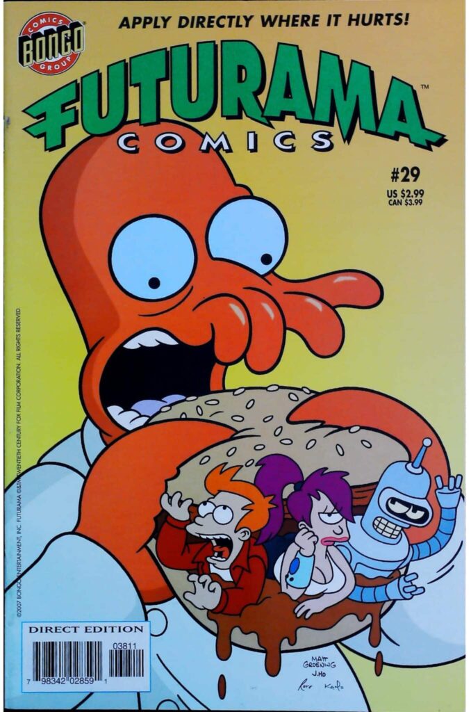Futurama Comics #29, vue de l'exemplaire