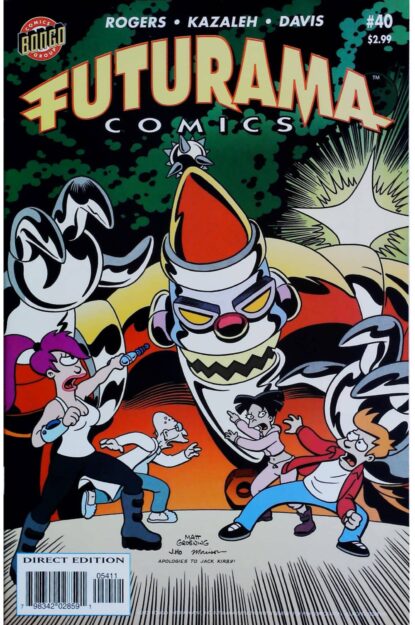 Couverture de FUTURAMA COMICS (2000) #40 - par Bill Morrison - lecubeacomics.com