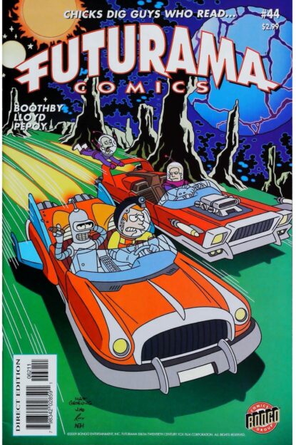Couverture de FUTURAMA COMICS (2000) #44 - par Jason Ho - lecubeacomics.com