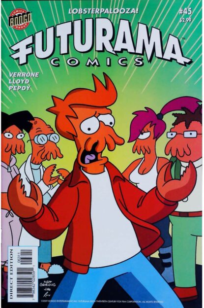 Couverture de FUTURAMA COMICS (2000) #45 - par Jason Ho - lecubeacomics.com