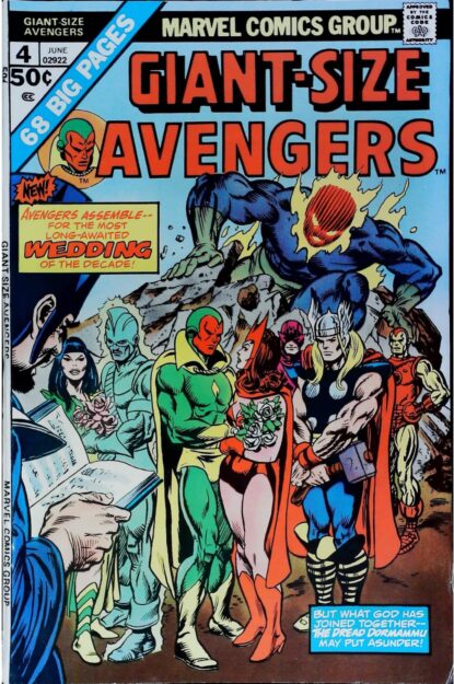 GIANT-SIZE AVENGERS (1974) #4 - Marvel - lecubeacomics.com Couverture de GIANT-SIZE AVENGERS (1974) #4 - par Gil Kane - lecubeacomics.com