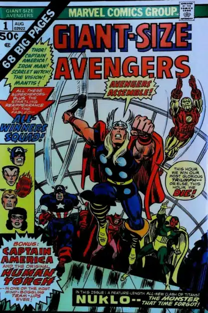 GIANT-SIZE AVENGERS (1974) #1 - Marvel - lecubeacomics.com Couverture de GIANT-SIZE AVENGERS (1974) #1 - par John Romita - lecubeacomics.com