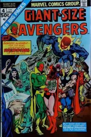 Couverture de GIANT-SIZE AVENGERS (1974) #4 - par Gil Kane - lecubeacomics.com