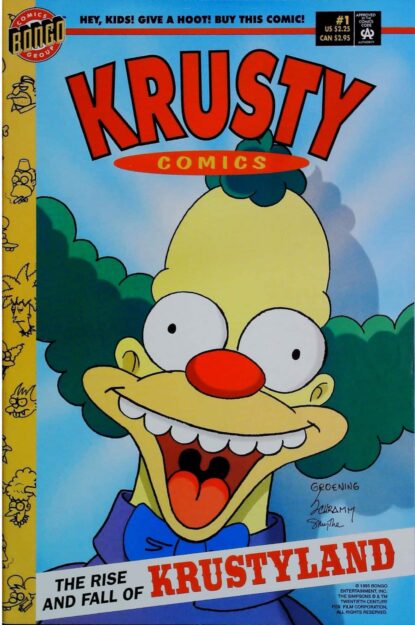 Couverture de KRUSTY COMICS (1995) #1-3 (COMPLETE SET) - par Cary Schramm - lecubeacomics.com
