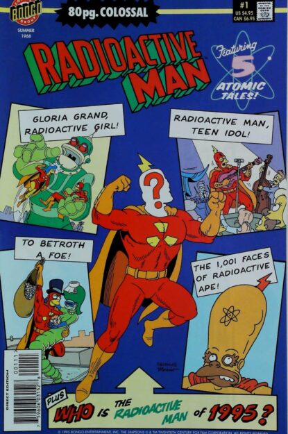Couverture de RADIOACTIVE MAN 80-PAGE COLOSSAL (1995) - par Bill Morrison - lecubeacomics.com