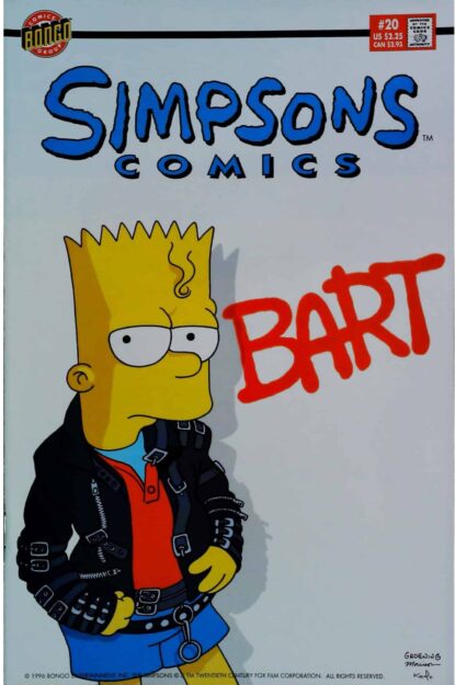 Couverture de SIMPSONS COMICS (1993) #20 - par Bill Morrison - lecubeacomics.com
