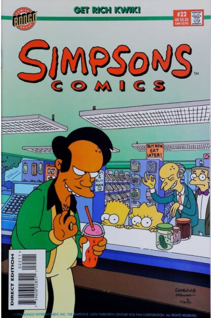 Couverture de SIMPSONS COMICS (1993) #22 - par Bill Morrison - lecubeacomics.com