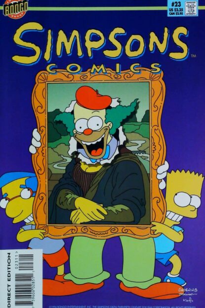 Couverture de SIMPSONS COMICS (1993) #23 - par Bill Morrison - lecubeacomics.com