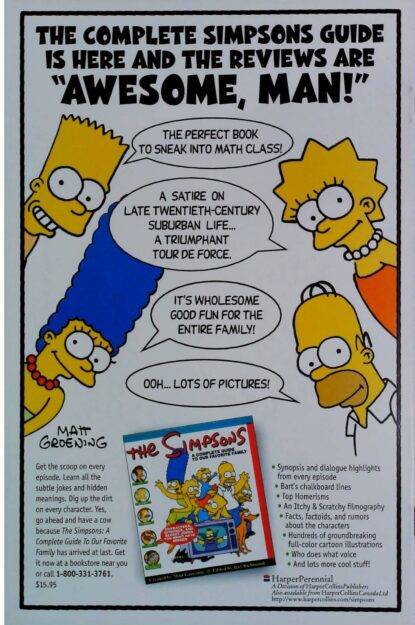 SIMPSONS COMICS (1993) #34 - Bongo - lecubeacomics.com Couverture de SIMPSONS COMICS (1993) #34 - par Nathan Kane - lecubeacomics.com