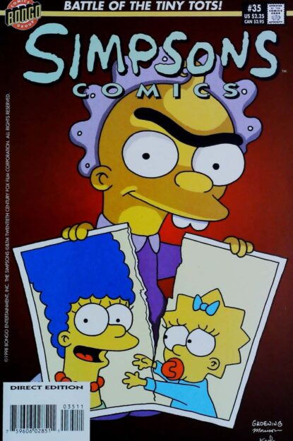 Couverture de SIMPSONS COMICS (1993) #35 - par Bill Morrison - lecubeacomics.com
