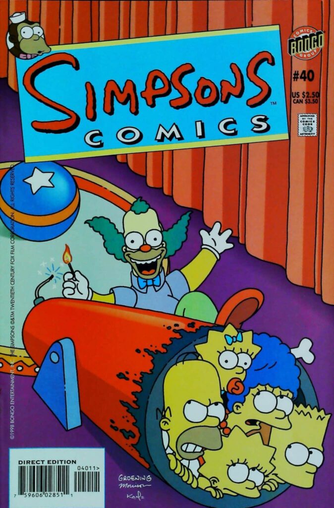 Simpsons Comics #40, vue de l'exemplaire