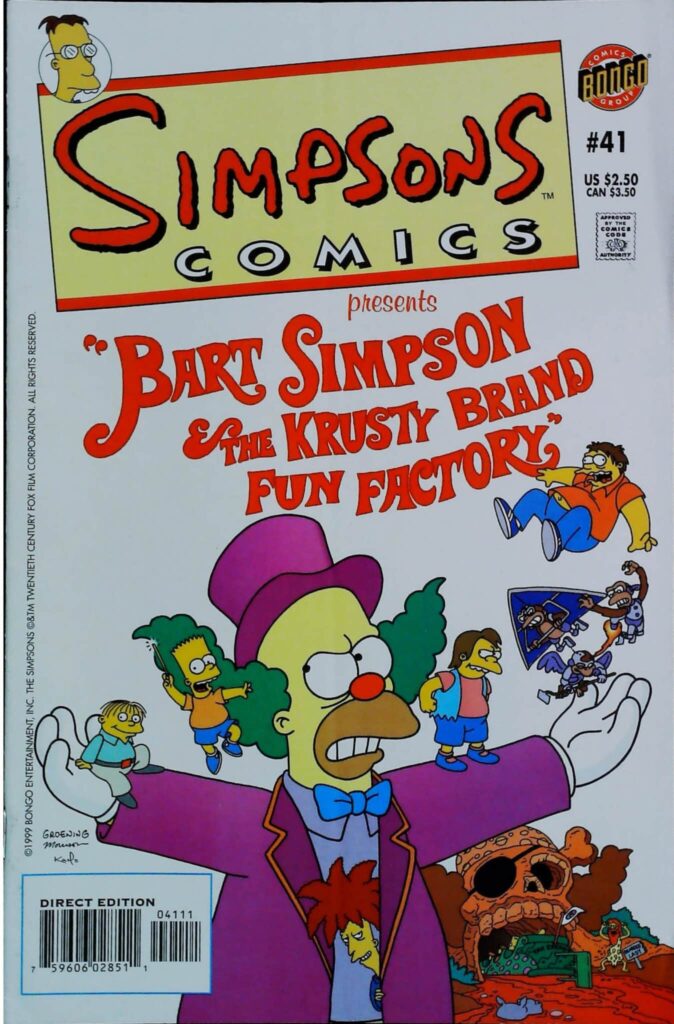 Simpsons Comics #41, vue de l'exemplaire