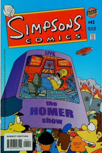 Couverture de SIMPSONS COMICS (1993) #42 - par Bill Morrison - lecubeacomics.com
