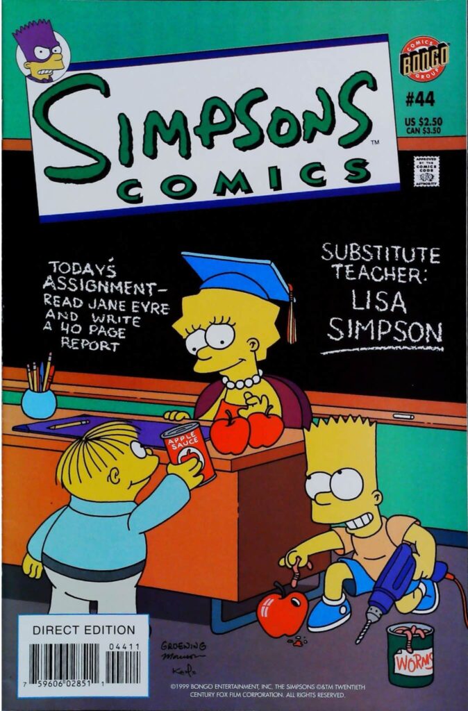 Simpsons Comics #44, vue de l'exemplaire