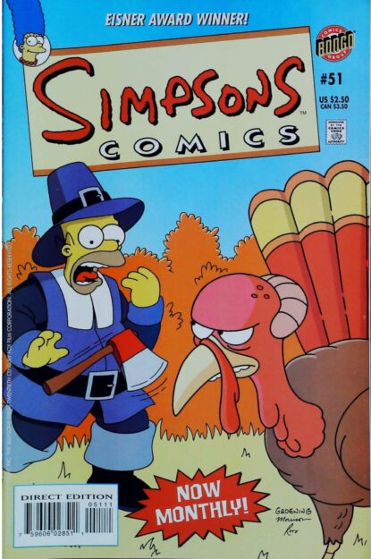 Couverture de SIMPSONS COMICS (1993) #51 - par Bill Morrison - lecubeacomics.com