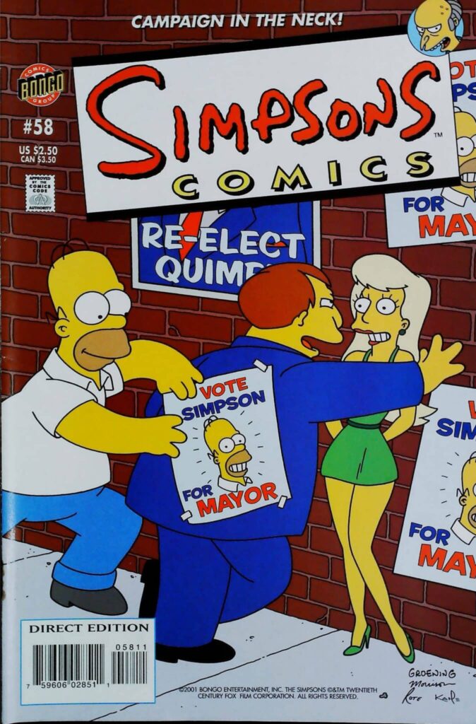 Simpsons Comics #58, vue de l'exemplaire