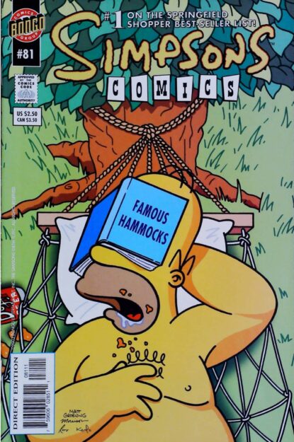 Couverture de SIMPSONS COMICS (1993) #81 - par Bill Morrison - lecubeacomics.com