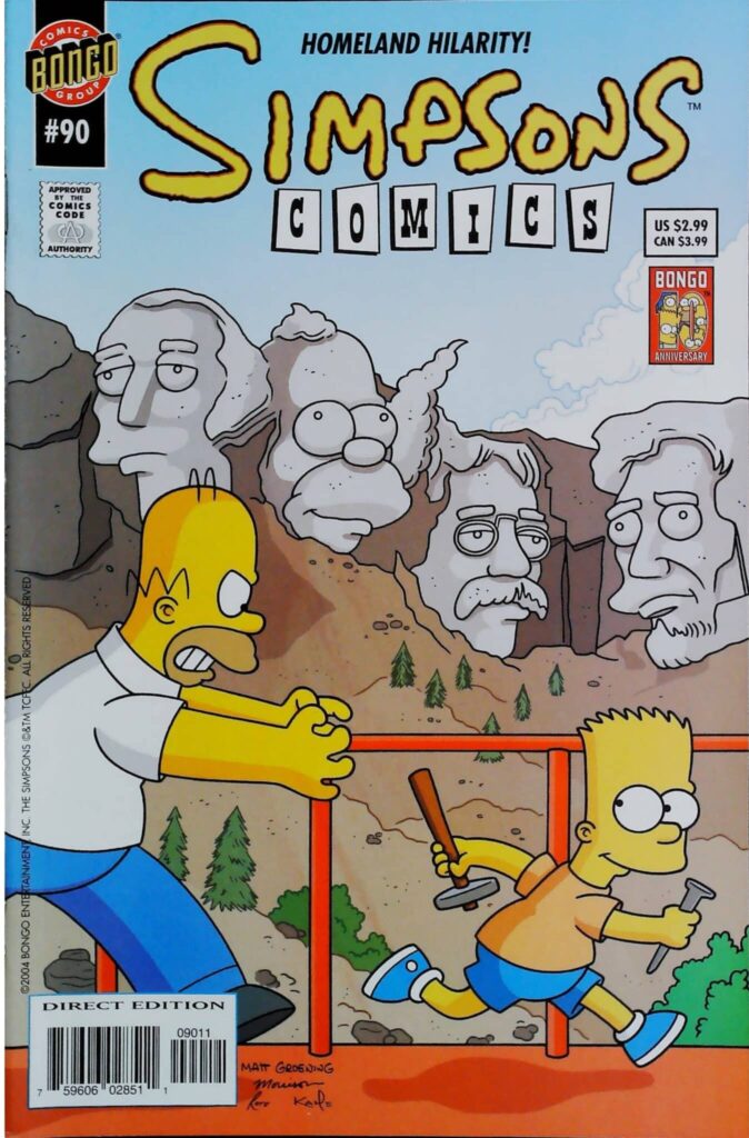 Simpsons Comics #90, vue de l'exemplaire