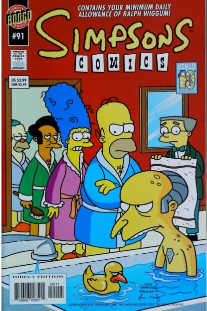 Couverture de SIMPSONS COMICS (1993) #91 - par Bill Morrison - lecubeacomics.com