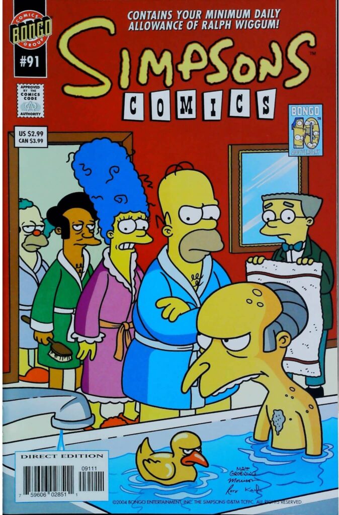 Simpsons Comics #91, vue de l'exemplaire