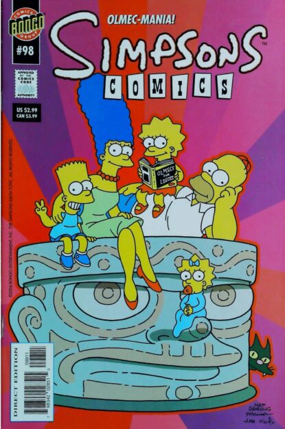 Couverture de SIMPSONS COMICS (1993) #98 - par Art Villanueva - lecubeacomics.com