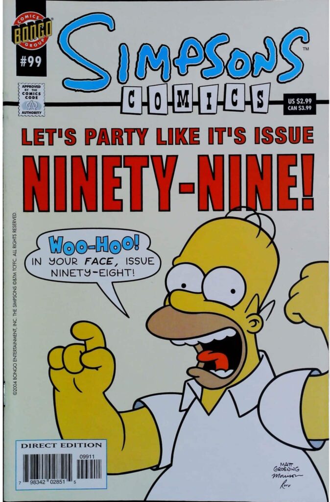 Simpsons Comics #99, vue de l'exemplaire