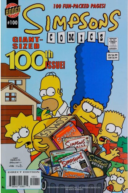 Couverture de SIMPSONS COMICS (1993) #100 - par Jason Ho - lecubeacomics.com