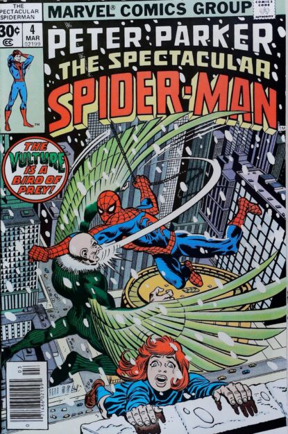 Couverture de SPECTACULAR SPIDER-MAN (1976) #4 - par Dave Cockrum - lecubeacomics.com