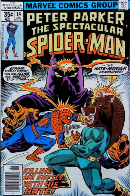 SPECTACULAR SPIDER-MAN (1976) #14 - Marvel - lecubeacomics.com Couverture de SPECTACULAR SPIDER-MAN (1976) #14 - par Sal Buscema - lecubeacomics.com
