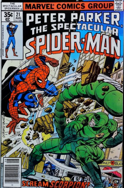 Couverture de SPECTACULAR SPIDER-MAN (1976) #21 - par Keith Pollard - lecubeacomics.com