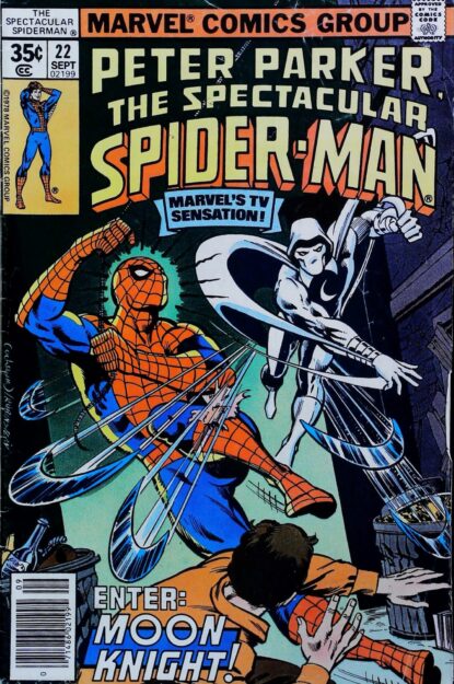 Couverture de SPECTACULAR SPIDER-MAN (1976) #22 - par Dave Cockrum - lecubeacomics.com