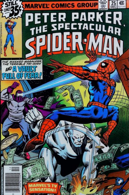 Couverture de SPECTACULAR SPIDER-MAN (1976) #25 - par Keith Pollard - lecubeacomics.com