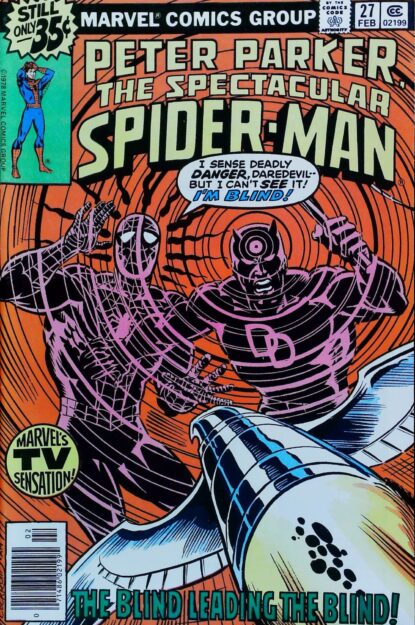 Couverture de SPECTACULAR SPIDER-MAN (1976) #27 - par Dave Cockrum - lecubeacomics.com