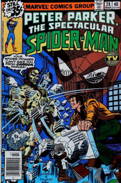 Couverture de SPECTACULAR SPIDER-MAN (1976) #28 - par Al Milgrom - lecubeacomics.com