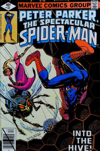 Couverture de SPECTACULAR SPIDER-MAN (1976) #37 - par Joe Rubinstein - lecubeacomics.com