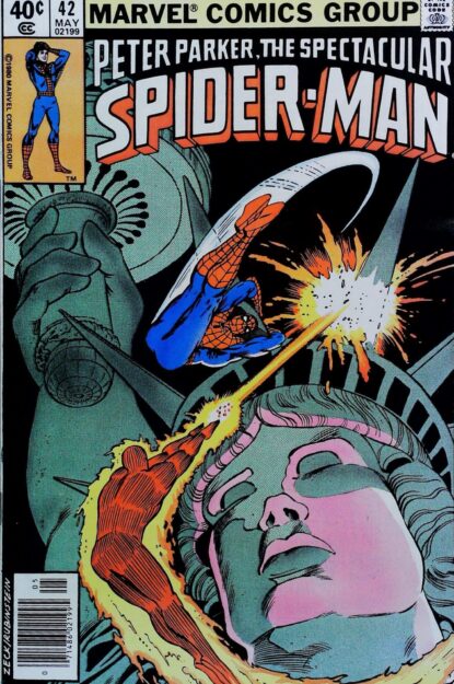 SPECTACULAR SPIDER-MAN (1976) #42 - Marvel - lecubeacomics.com Couverture de SPECTACULAR SPIDER-MAN (1976) #42 - par Joe Rubinstein - lecubeacomics.com