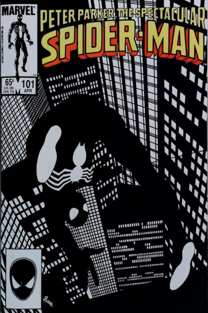 Couverture de SPECTACULAR SPIDER-MAN (1976) #101 - par John Byrne - lecubeacomics.com