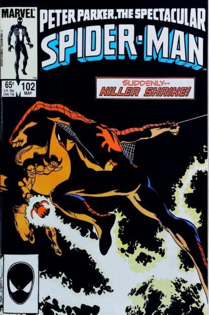 Couverture de SPECTACULAR SPIDER-MAN (1976) #102 - par John Byrne - lecubeacomics.com