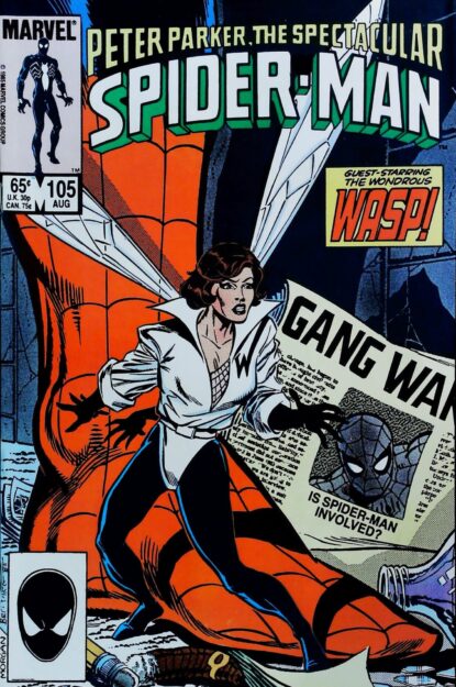 Couverture de SPECTACULAR SPIDER-MAN (1976) #105 - par Brett Breeding - lecubeacomics.com