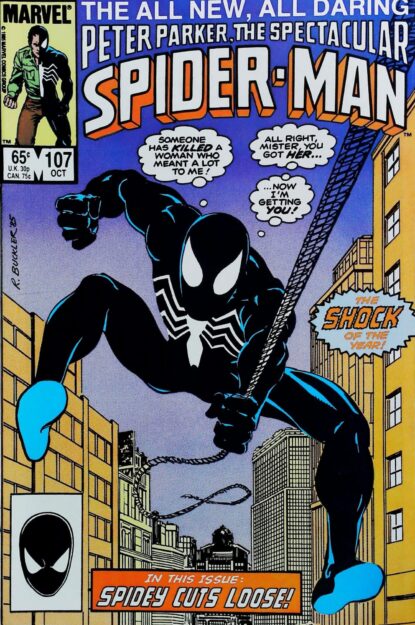 Couverture de SPECTACULAR SPIDER-MAN (1976) #107 - par Rich Buckler - lecubeacomics.com