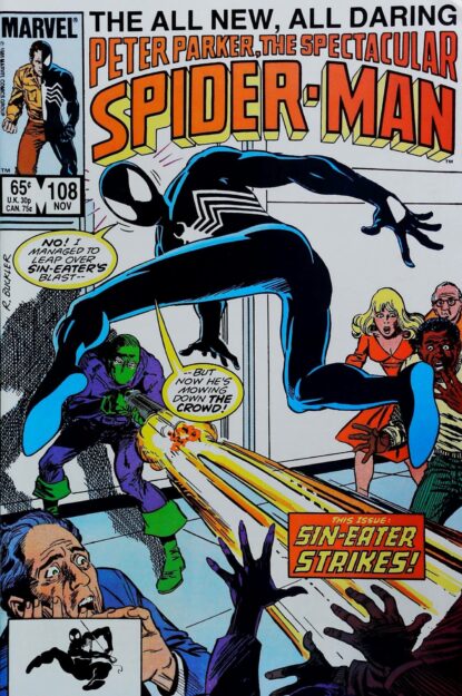 Couverture de SPECTACULAR SPIDER-MAN (1976) #108 - par Rich Buckler - lecubeacomics.com