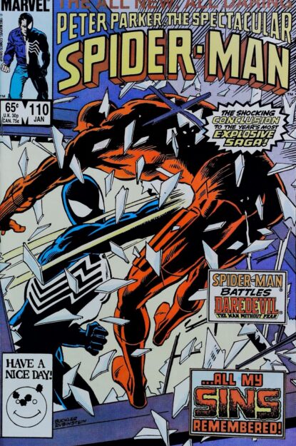 Couverture de SPECTACULAR SPIDER-MAN (1976) #110 - par Rich Buckler - lecubeacomics.com