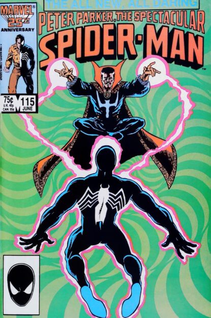 Couverture de SPECTACULAR SPIDER-MAN (1976) #115 - par Mark Beachum - lecubeacomics.com