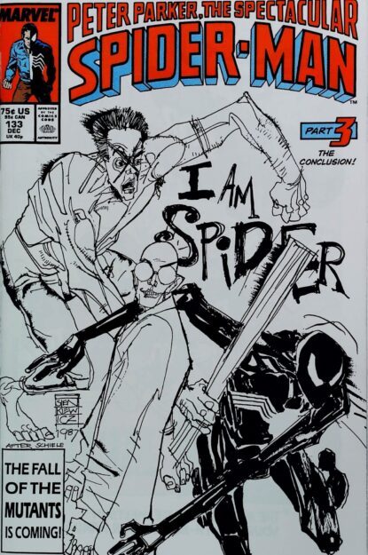 Couverture de SPECTACULAR SPIDER-MAN (1976) #133 - par Bill Sienkiewicz - lecubeacomics.com