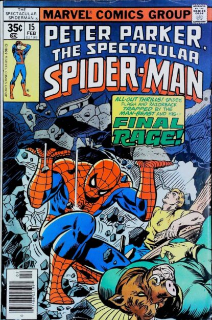 Couverture de SPECTACULAR SPIDER-MAN (1976) #15 - par John Romita - lecubeacomics.com