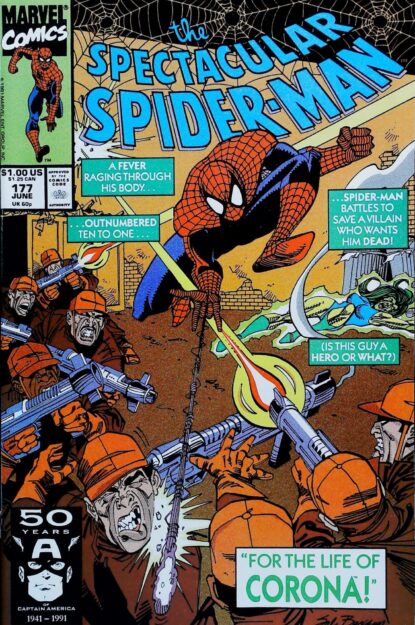Couverture de SPECTACULAR SPIDER-MAN (1976) #177 - par Sal Buscema - lecubeacomics.com