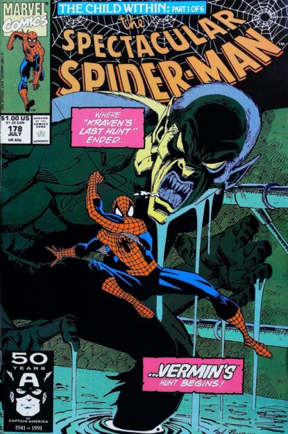 Couverture de SPECTACULAR SPIDER-MAN (1976) #178 - par Sal Buscema - lecubeacomics.com