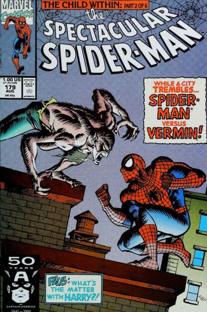 Couverture de SPECTACULAR SPIDER-MAN (1976) #179 - par Sal Buscema - lecubeacomics.com