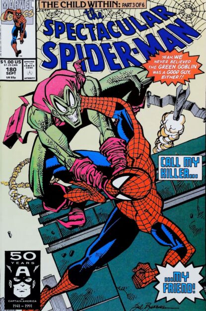 Couverture de SPECTACULAR SPIDER-MAN (1976) #180 - par Sal Buscema - lecubeacomics.com